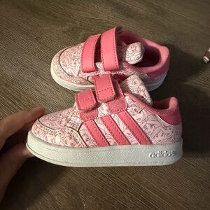 adidas toddler Pink Princess Velcro Sneakers - Girls